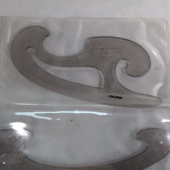 2 Charvoz 34-5303 Vintage French Curve Clear Platic Drafting Drawing Engineering - Picture 4 of 7